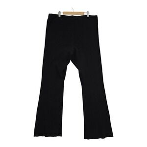 WAYF 98 Wide Leg High Rise Black Knit Yoga Lounge‎ Pants XL